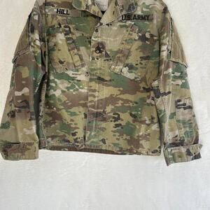 Multicam zip up military jacket US Army Hill with patches extra short Size XS